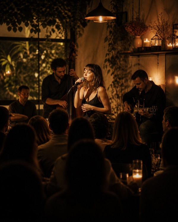 An intimate live music performance